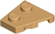 Tan Wedge, Plate 2 x 2  Left