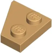 Tan Wedge, Plate 2 x 2  Right