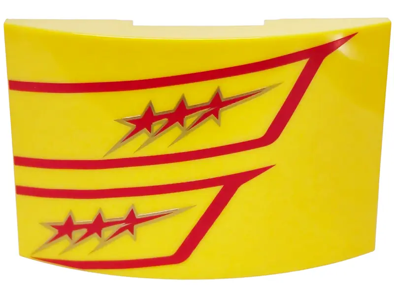 Slope, Curved 6 x 4 Double with Red Stars and Stripes Pattern Model Left Side