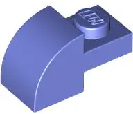 Violet Slope, Curved 2 x 1 with Recessed Stud