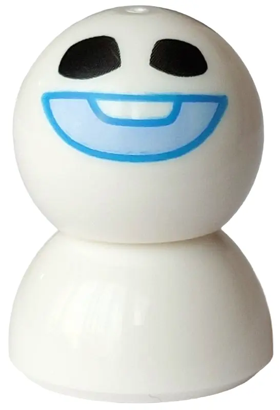 - Bright Light Blue Smile, Dark Azure Outline, Dome Top