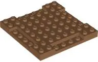 Medium Nougat Brick, Modified 8 x 8 x 2/3 with 1 x 4 Indentations