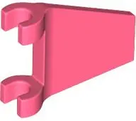 Coral Flag 2 x 2 Trapezoid with Flared Edge