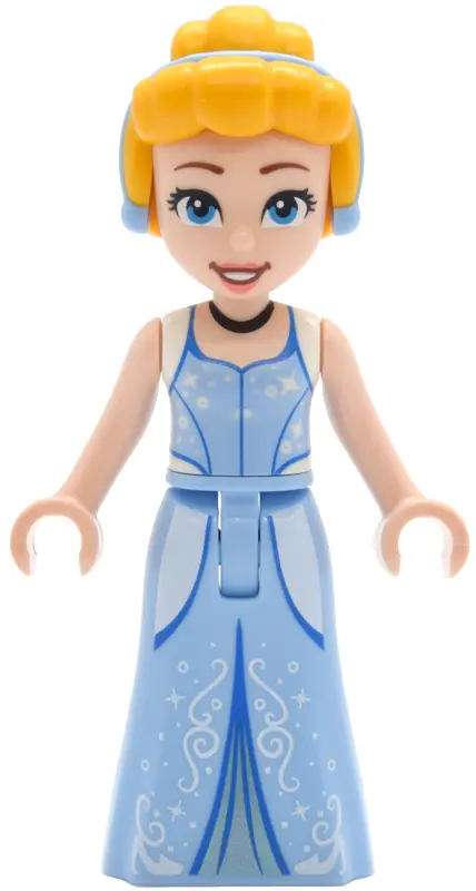 - Bright Light Blue and Metallic Light Blue Dress, Bright Light Orange Hair, Reddish Brown Eyebrows