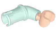 Light Aqua Arm with Technic Pin with Light Nougat Hand