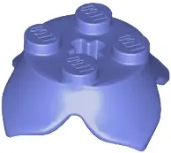 Violet Plant Leaves 2 x 2 with 4 Petals and Axle Hole