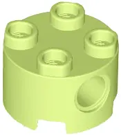 Green Brick, Round 2 x 2 with Pin Holes