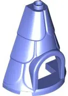 Violet Tower Roof 2 x 4 x 4 Half Cone Shaped with Roof Tiles and Window