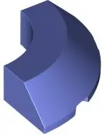 Violet Brick, Round Corner 4 x 4 with Slope 45 Edge without Studs