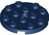 Blue Plate, Round 4 x 4 with Hole