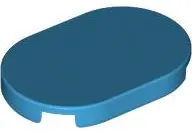 Azure Tile, Round 2 x 3 Oval