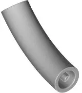 Bluish Gray Brick, Round Tube 1 x 1 d. 45 degrees Elbow Macaroni Half - Axle Hole