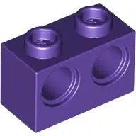 Purple Technic, Brick 1 x 2 with Holes