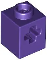 Purple Technic, Brick 1 x 1 with Axle Hole