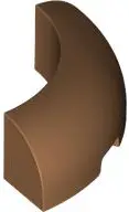 Nougat Brick, Round Corner 3 x 3 without Studs