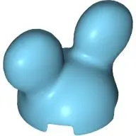 Azure Brick, Round 2 x 2 x 1 2/3 Dome Top with Mickey Mouse Ears