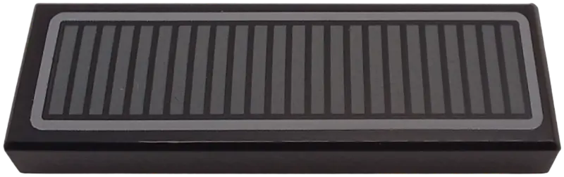 Tile 1 x 3 with Grille with Vertical Dark Bluish Gray Stripes and Light Bluish Gray Outline Pattern