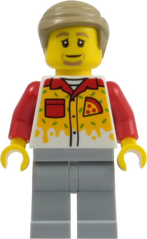 Delivery Driver - Male, Light Bluish Gray Legs, Dark Tan Hair