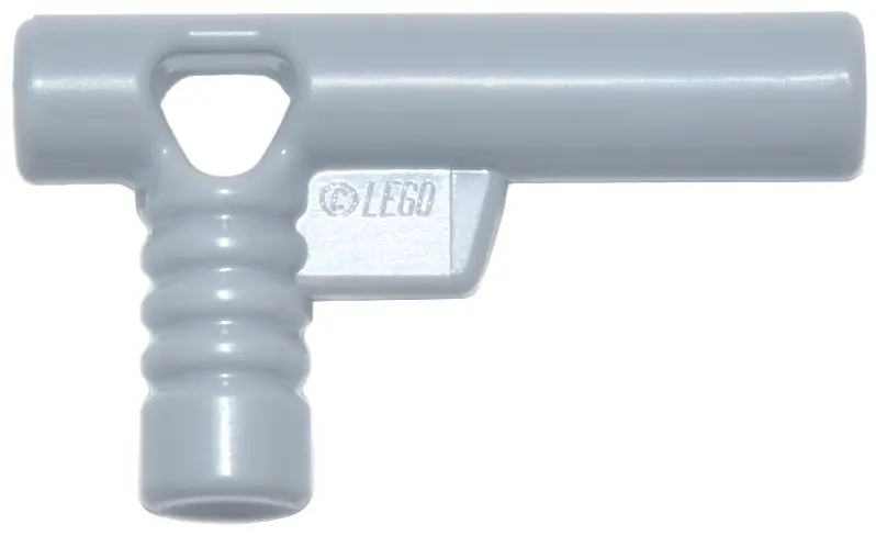 Bluish Gray Minifigure, Utensil Hose Nozzle Elaborate - 3-Rib Handle