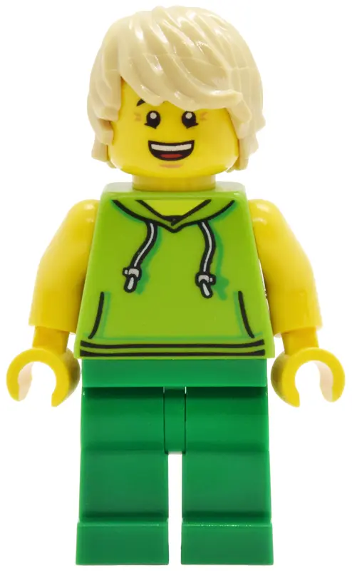 Land Patron - Male, Lime Sleeveless Hoodie, Green Legs, Tan Hair