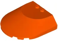 Orange Windscreen 6 x 6 x 1 1/3 Curved
