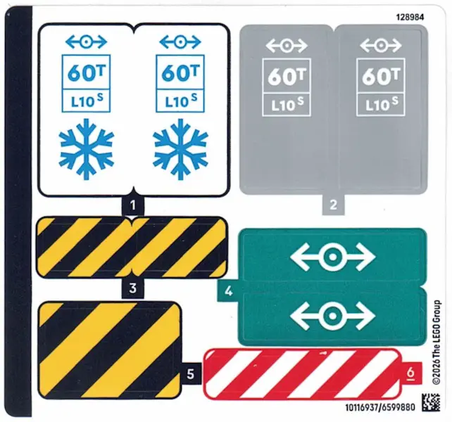 Sticker Sheet for Set 60509 - (10116937/6599880)
