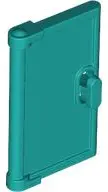 Turquoise Door 1 x 2 x 3 with Vertical Handle, Mold for Tabless Frames
