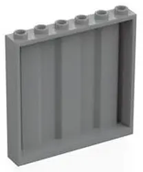 Bluish Gray Panel 1 x 6 x 5 with Corrugated Profile