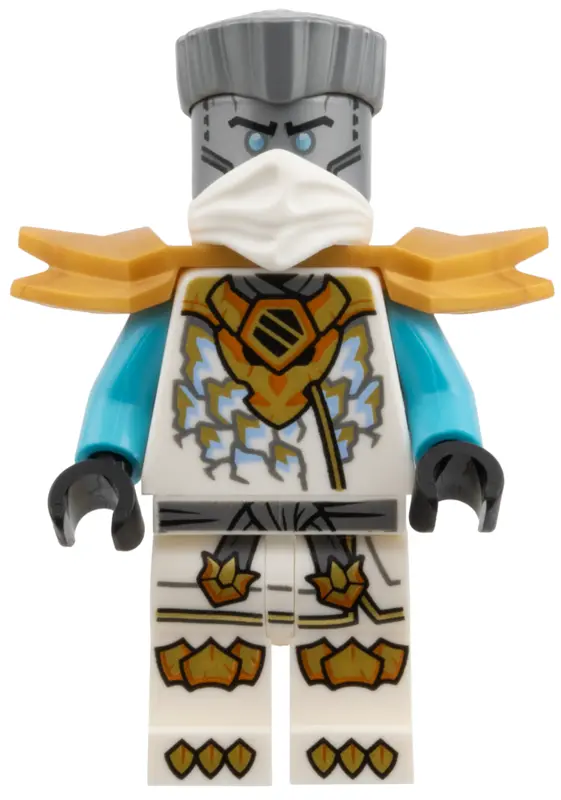 - White Mask, Wide Pearl Gold Shoulder Armor