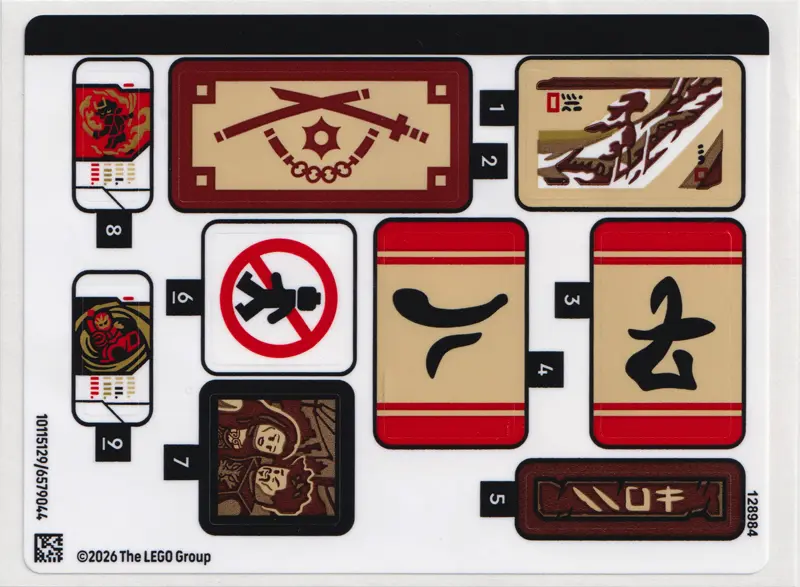 Sticker Sheet for Set 71858 - (10115129/6579044)