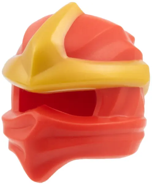 Minifigure, Headgear Ninjago Wrap Type 11 with Molded Large Pearl Gold 3 Point Emblem Pattern