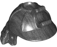 Dark Gray Minifigure, Headgear Helmet Ninja / Samurai with Clip and Long Visor