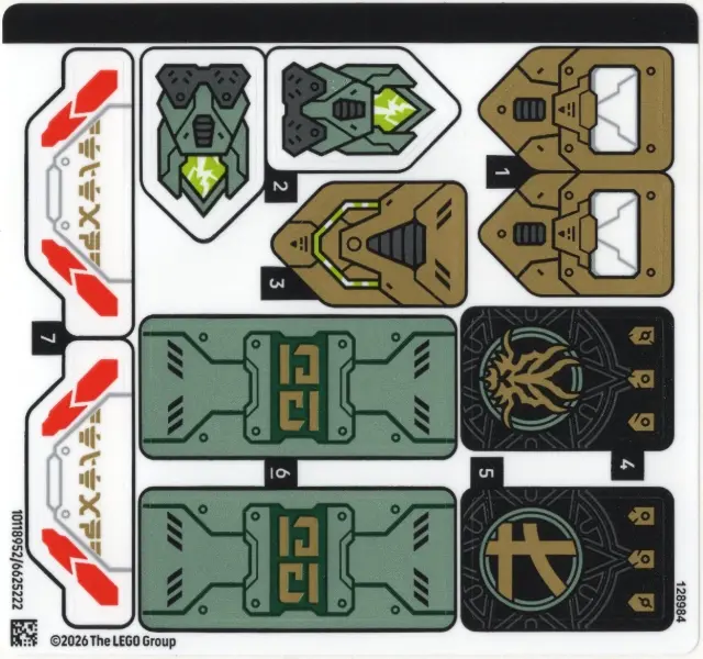 Sticker Sheet for Set 71860 - (10118952/6625222)