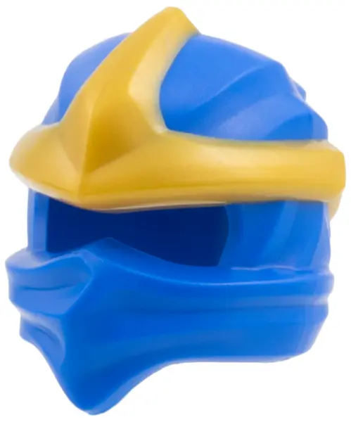 Minifigure, Headgear Ninjago Wrap Type 11 with Molded Large Pearl Gold 3 Point Emblem Pattern