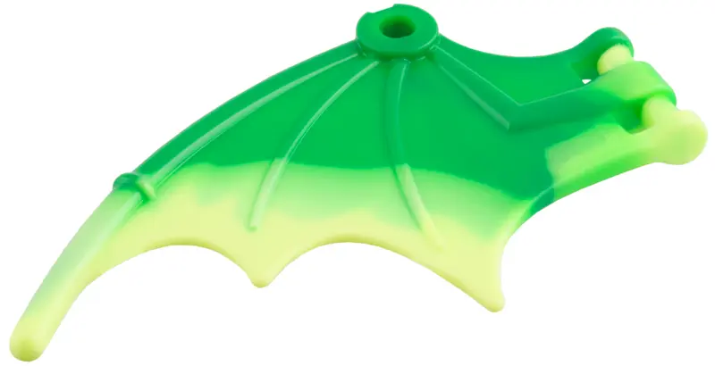Dragon Wing 8 1/4 x 5 with Marbled Yellowish Green Trailing Edge Pattern