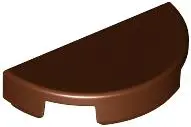 Brown Tile, Round 1 x 2 Half