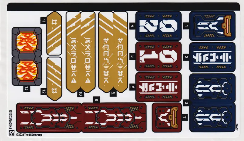 Sticker Sheet for Set 71870 - (10117172/6601148)