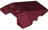 Red Wedge 4 x 4 Triple with Stud Notches