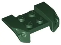 Dark Green Vehicle, Mudguard 2 x 4 with Headlights Overhang