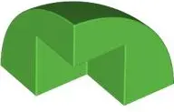 Green Brick, Round Corner 2 x 2 x 1 2/3 Dome Top