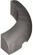 Silver Brick, Round Corner 4 x 4 without Studs