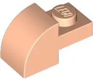 Nougat Slope, Curved 2 x 1 with Recessed Stud