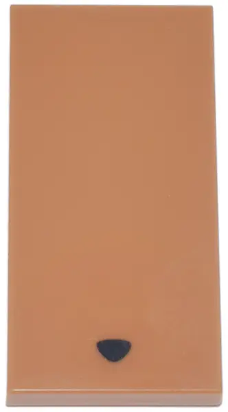 Nougat Tile 2 x 4 with Black Triangle Pattern (Pokémon Eevee Nose)