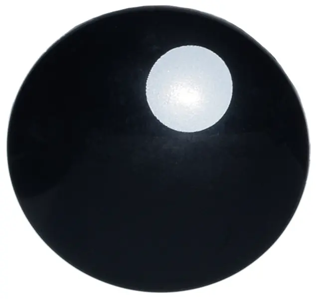 Minifigure, Shield Circular / Round Convex Face with White Circle Glint Pattern Model Right Side (Po