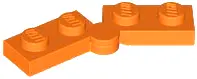 Orange Hinge Plate 1 x 4 Swivel (2429 / 2430)