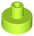 Lime Tile, Round 1 x 1 with Bar and Pin Holder