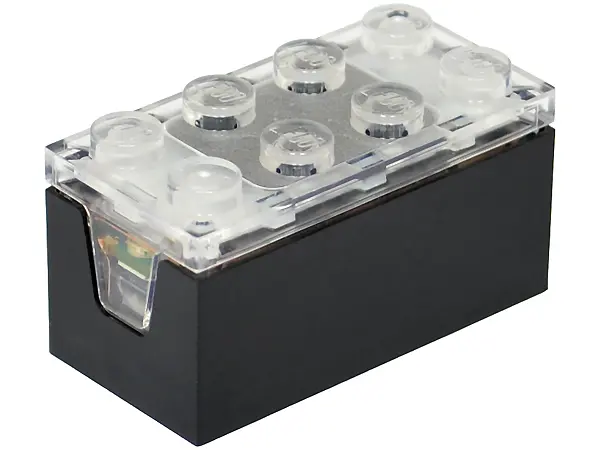 Black Electric, SMART Brick 2 x 4 x 1 2/3 with Trans-Clear Top