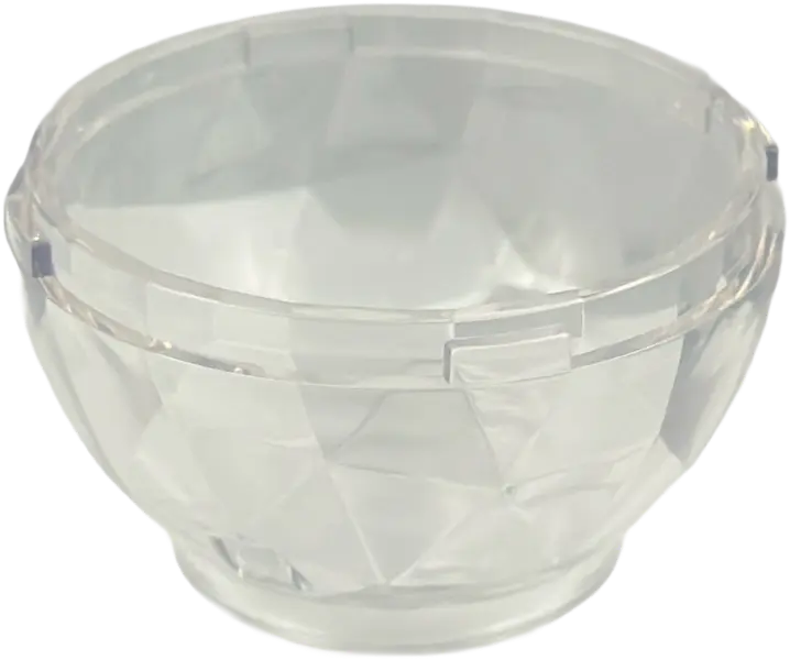 Container, Faceted, 4 x 4 x 1 2/3, Dragon Egg Bottom