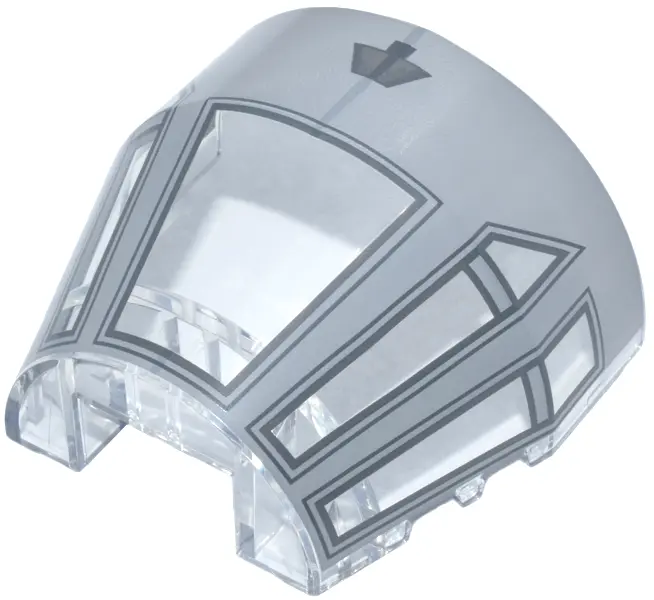 Windscreen 5 x 6 x 2 2/3 Canopy with Light Bluish Gray and Dark Bluish Gray Millennium Falcon Cockpi