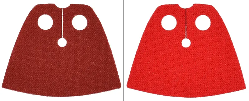Cape Cloth, Very Short - Spongy Stretchable Fabric with Dark Red and Red Sides